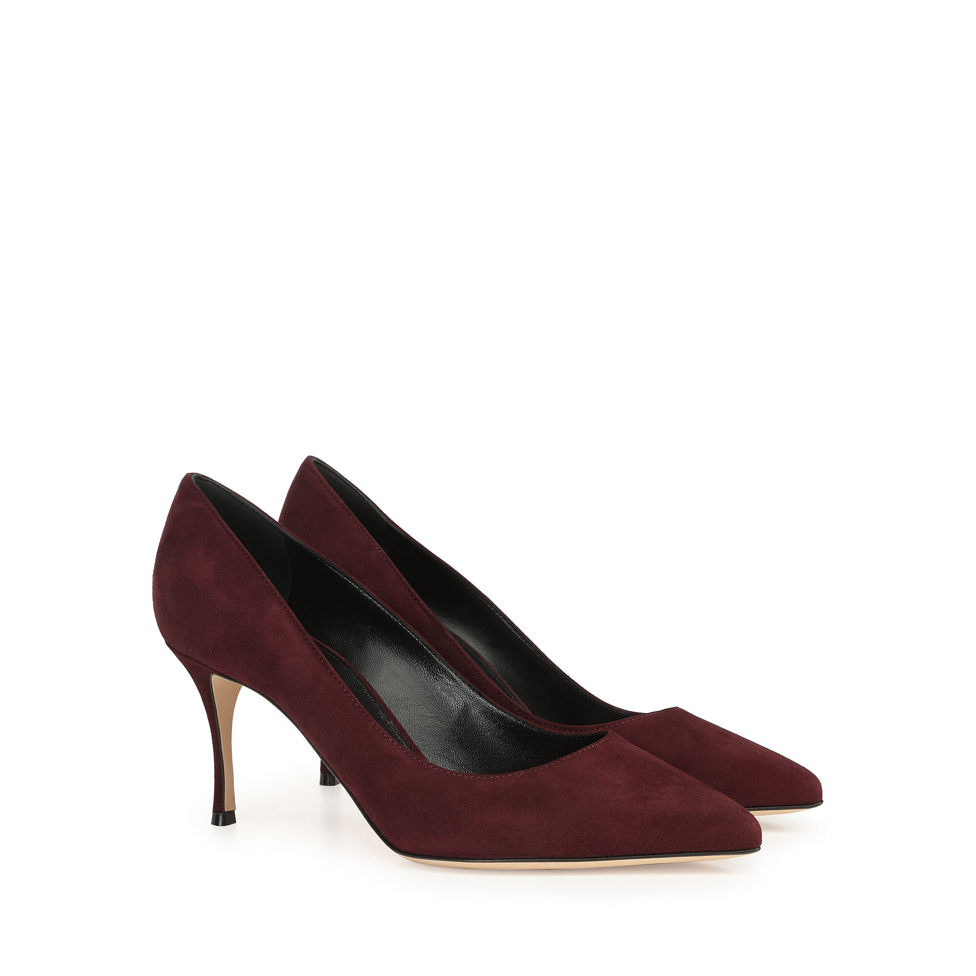 パンプス レッド ミッドヒール: 75mm, Godiva - Pumps Wine | Sergio Rossi