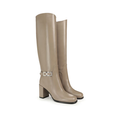 Boots Grey Mid heel: 75mm, sr Nora - Boots Taupe 2