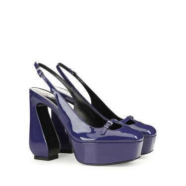 Chaussures à bride arrière violet Talon haut: 85mm, SI ROSSI - Slingbacks Iris 2