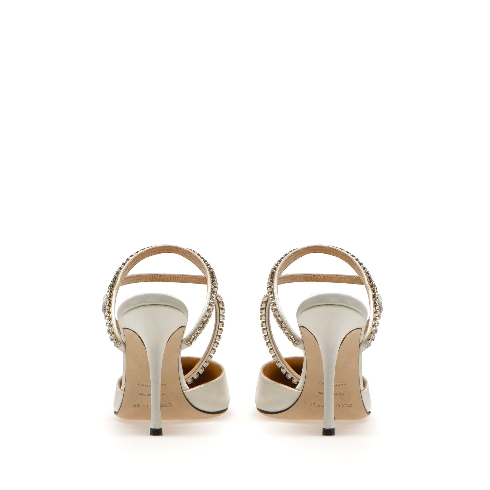【★完売必至★】SERGIO ROSSI ☆ Godiva Bridal スリングバック スリングバック ホワイト ハイヒール: 90mm, Godiva Bridal