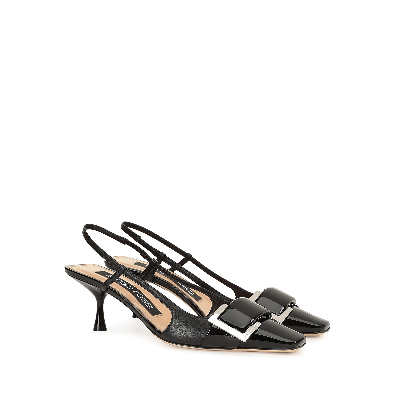 スリングバック ブラック ヒールの高さ: 60mm, sr Twenty - Slingbacks Black | Sergio Rossi