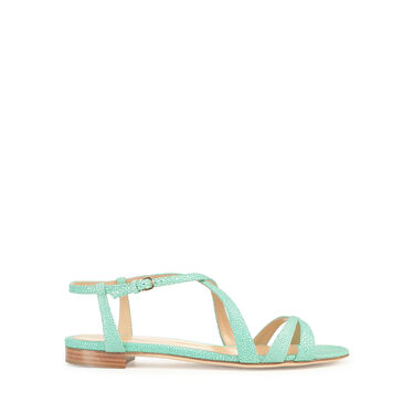 Sandales Vert Talon plat: 10mm, Bon ton - Sandals Aquamarine 2