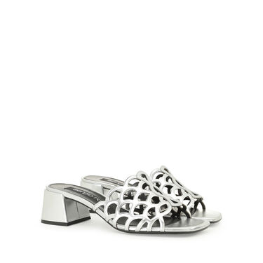 Sandales Gris Petit talon: 45mm, sr Mermaid - Sandals Argento 2