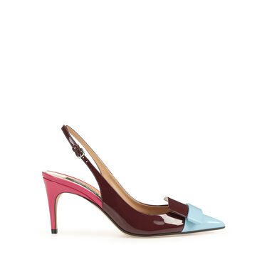 Slingbacks Blu Tacco medio: 75mm, sr1 - Slingbacks Blue Paradise 1