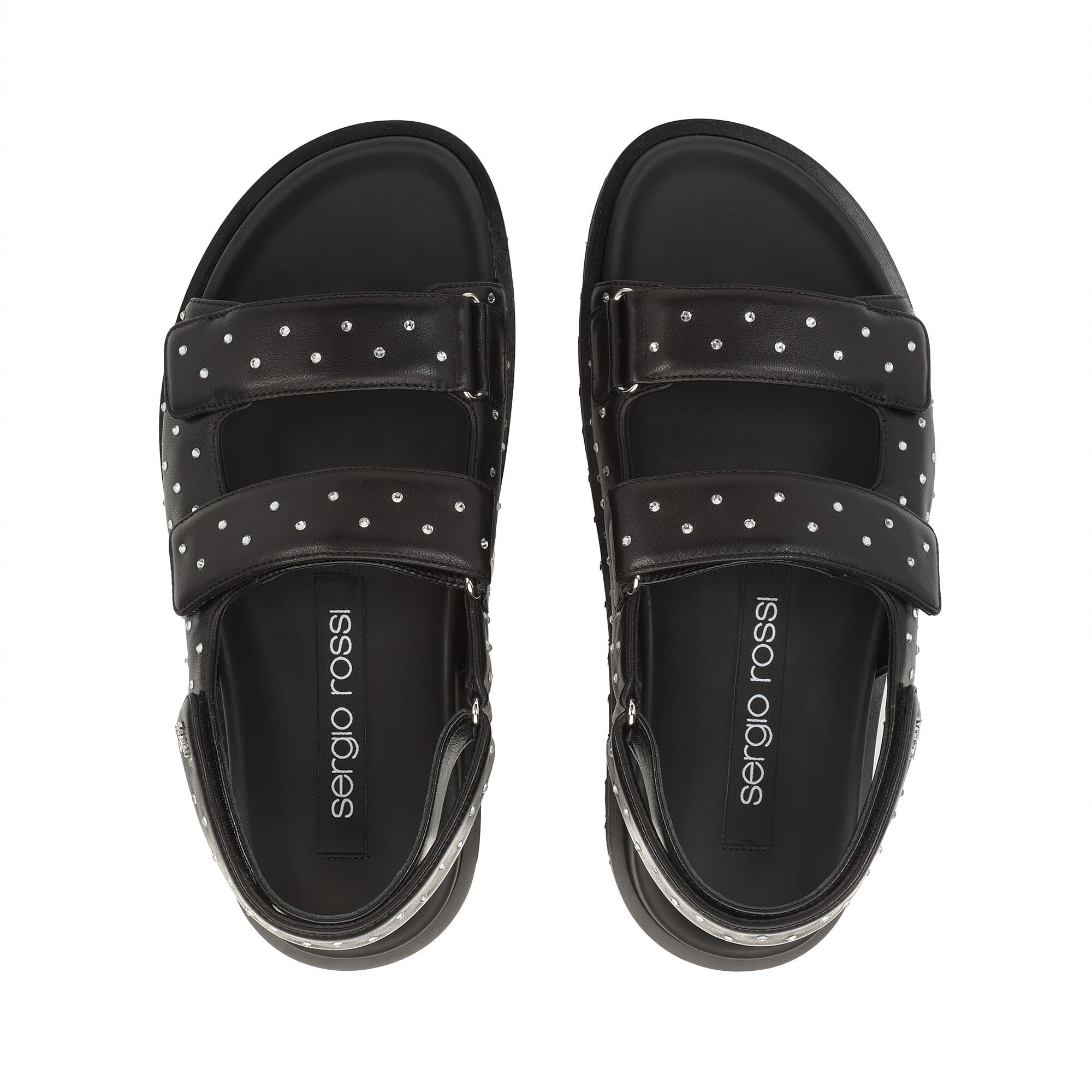 サンダル ブラック フラット, sr Arc - Flat sandals Black | Sergio Rossi