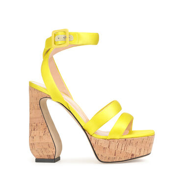 Sandals Yellow Heel height: 90mm, SI ROSSI  - Sandals Citron 2