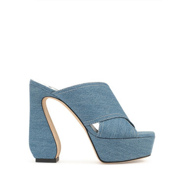 Sandals light blue High heel: 90mm, SI ROSSI  - Sandals Azur 2