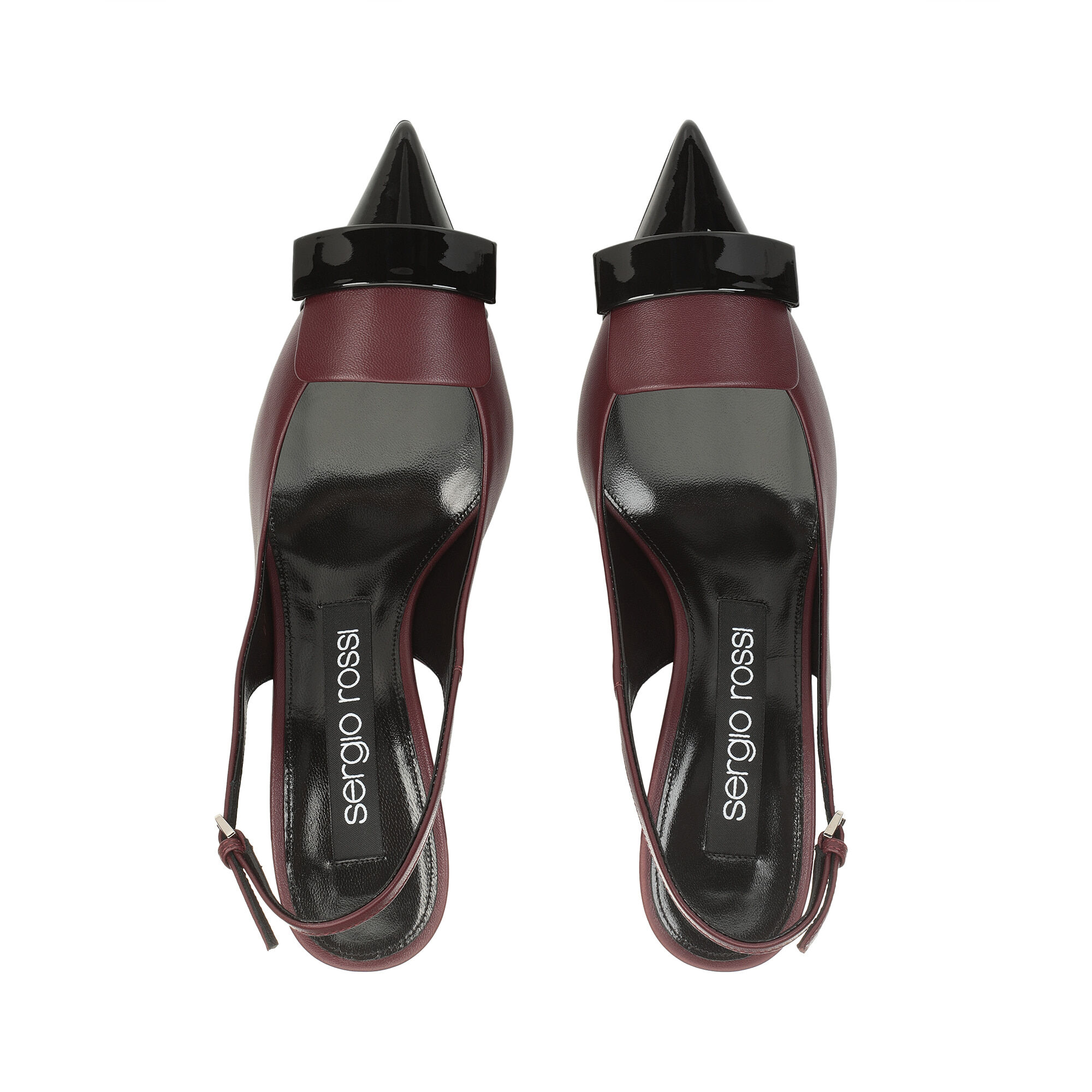 スリングバック レッド ミッドヒール: 75mm, sr1 - Slingbacks Wine | Sergio Rossi