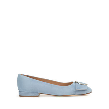 Ballerinas light blue Niedriger Absätze: 15mm, Madame Ring  - Ballerinas Light Denim 2