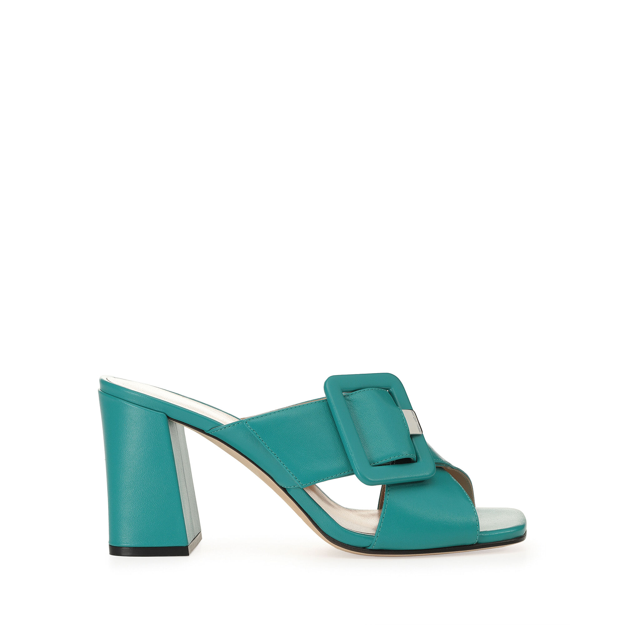 Sergio Rossi★sr Mia 80 スエード ミュール バックル付き Black Sandals Black High heel: 80mm, Sr Mia | Sergio Rossi