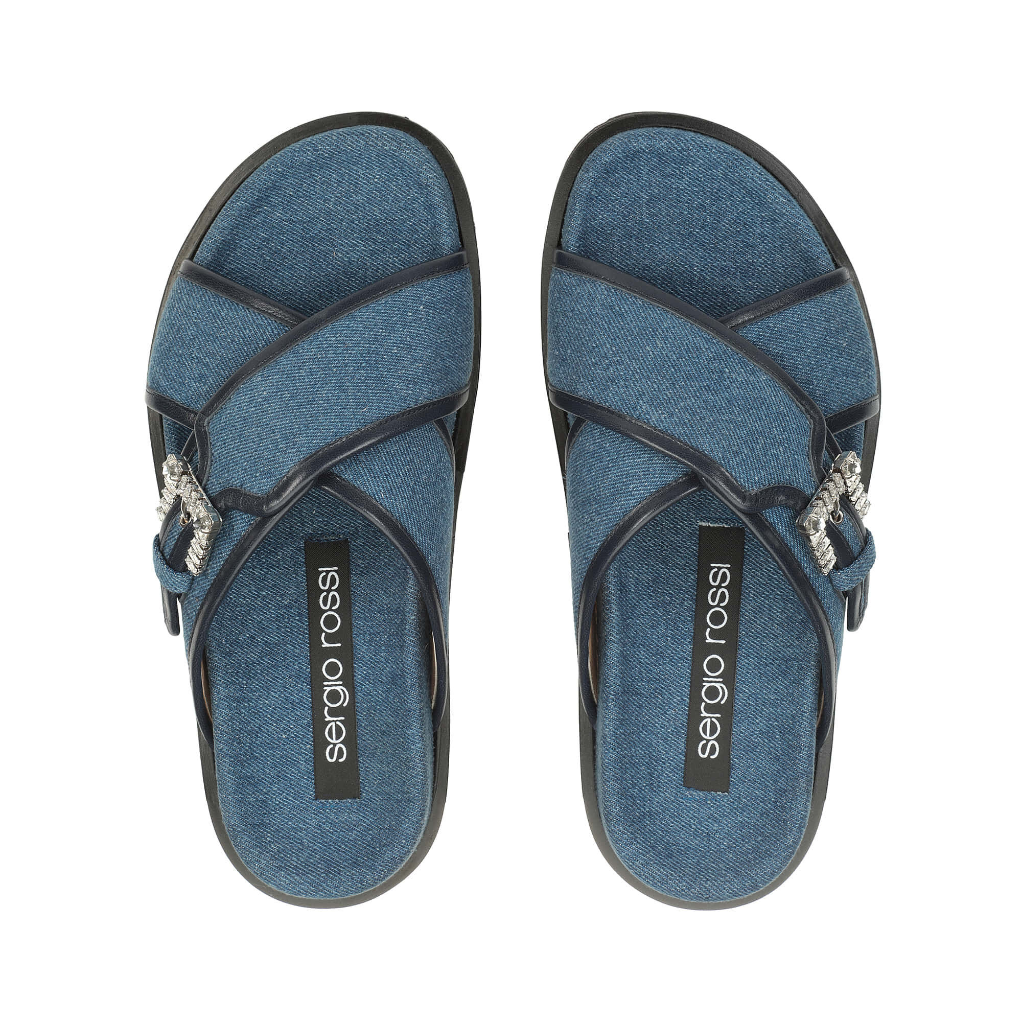 サンダル ブルー フラット, sr Twenty Buckle - Flat sandals