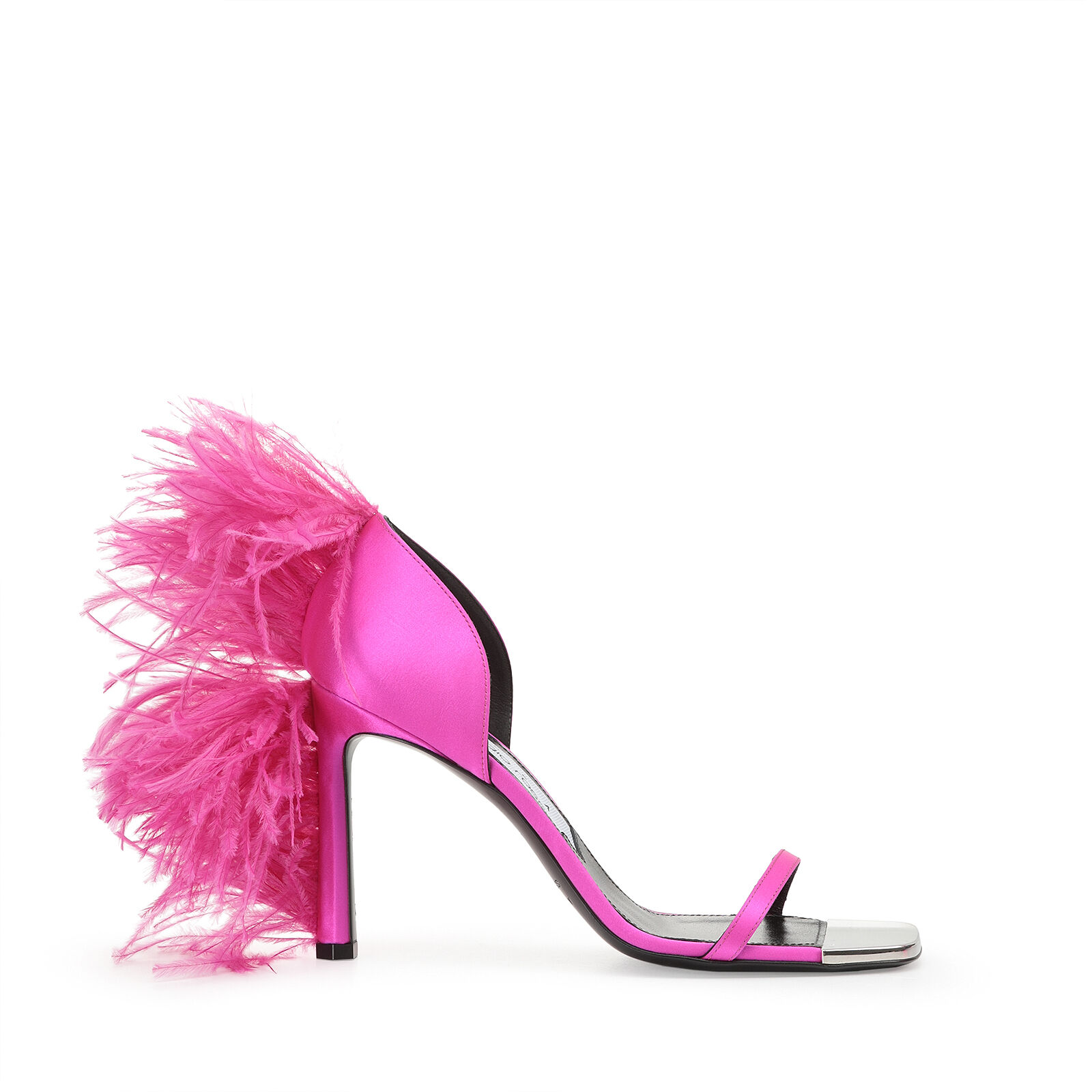 Pink feather sandals top