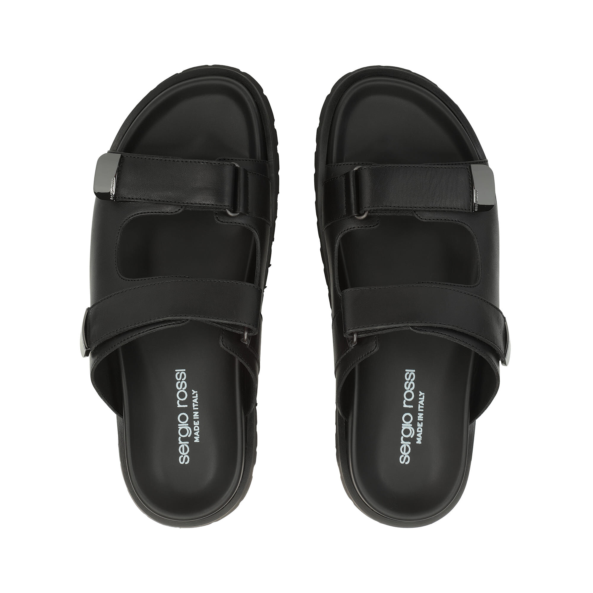 Sandals Black Low heel: 15mm, sr Signature - Sandals Black