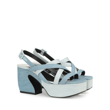 Sandals Blue Low heel: 45mm, SI ROSSI - Sandals Blue 2