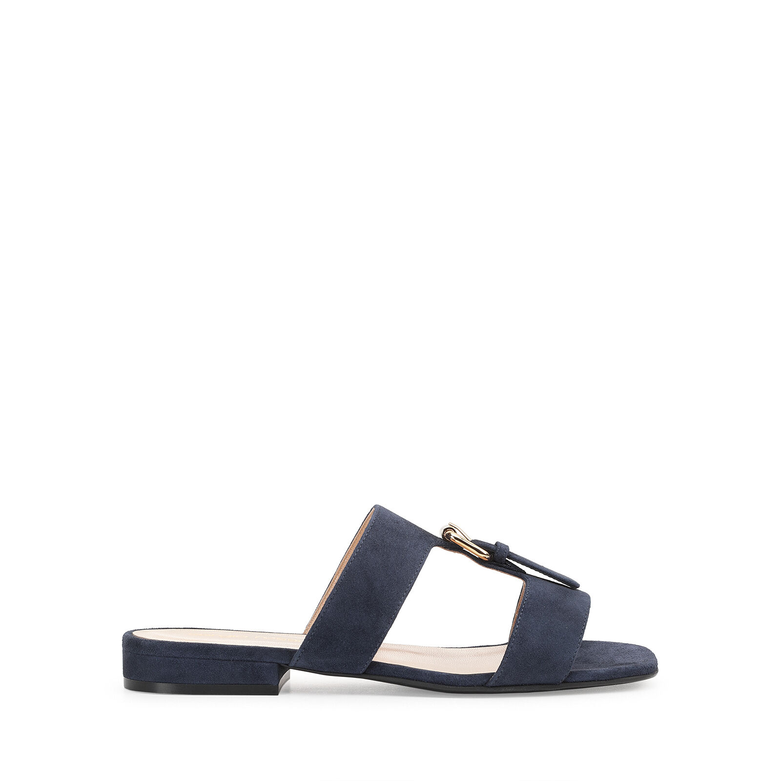 Sandals Blue Low heel: 15mm, Buckle Sandal | Sergio Rossi