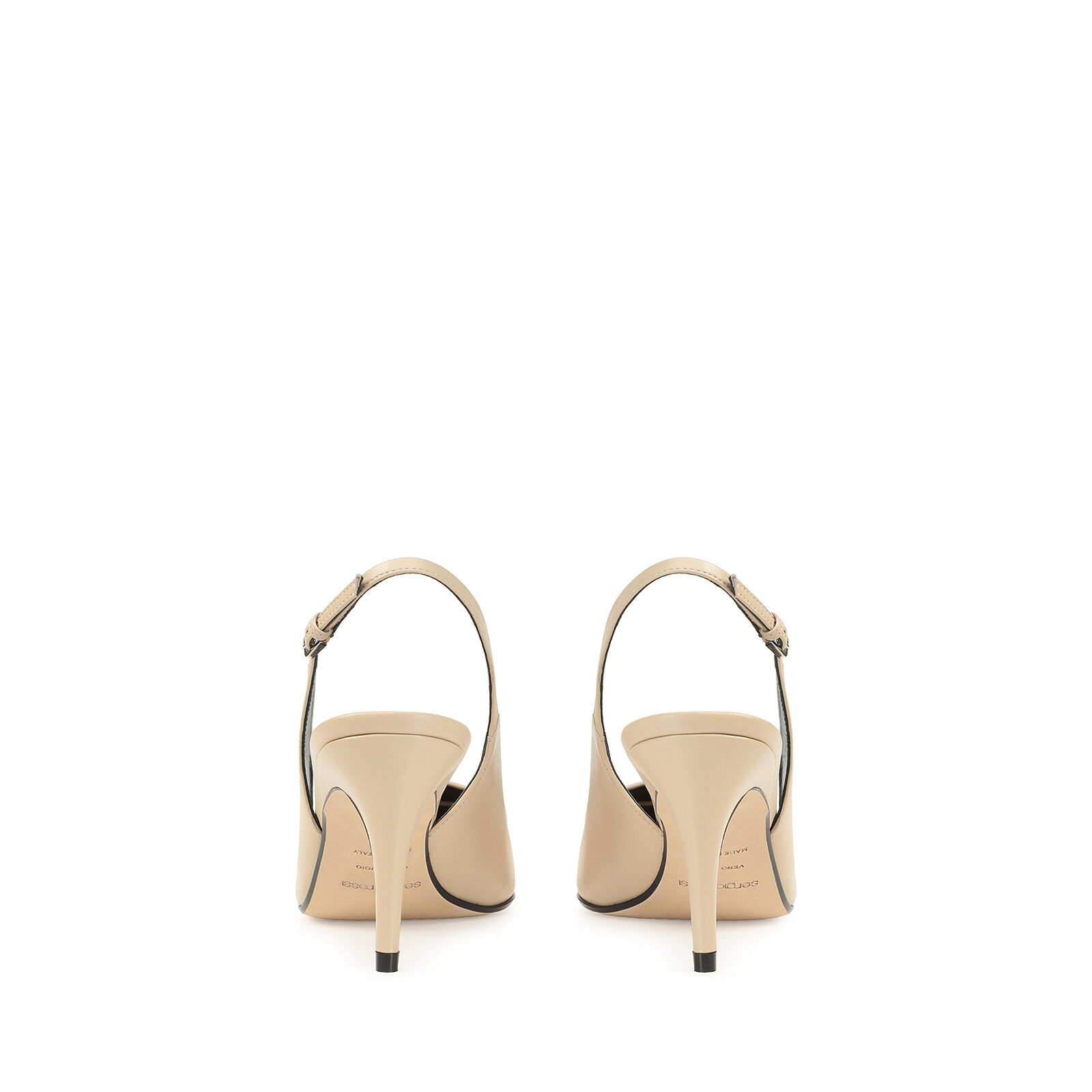 White best sale leather slingbacks