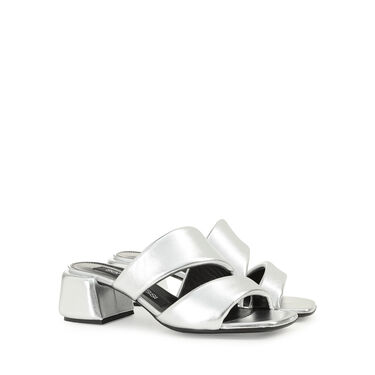 Sandales Gris Petit talon: 45mm, sr Spongy - Sandals Argento 2