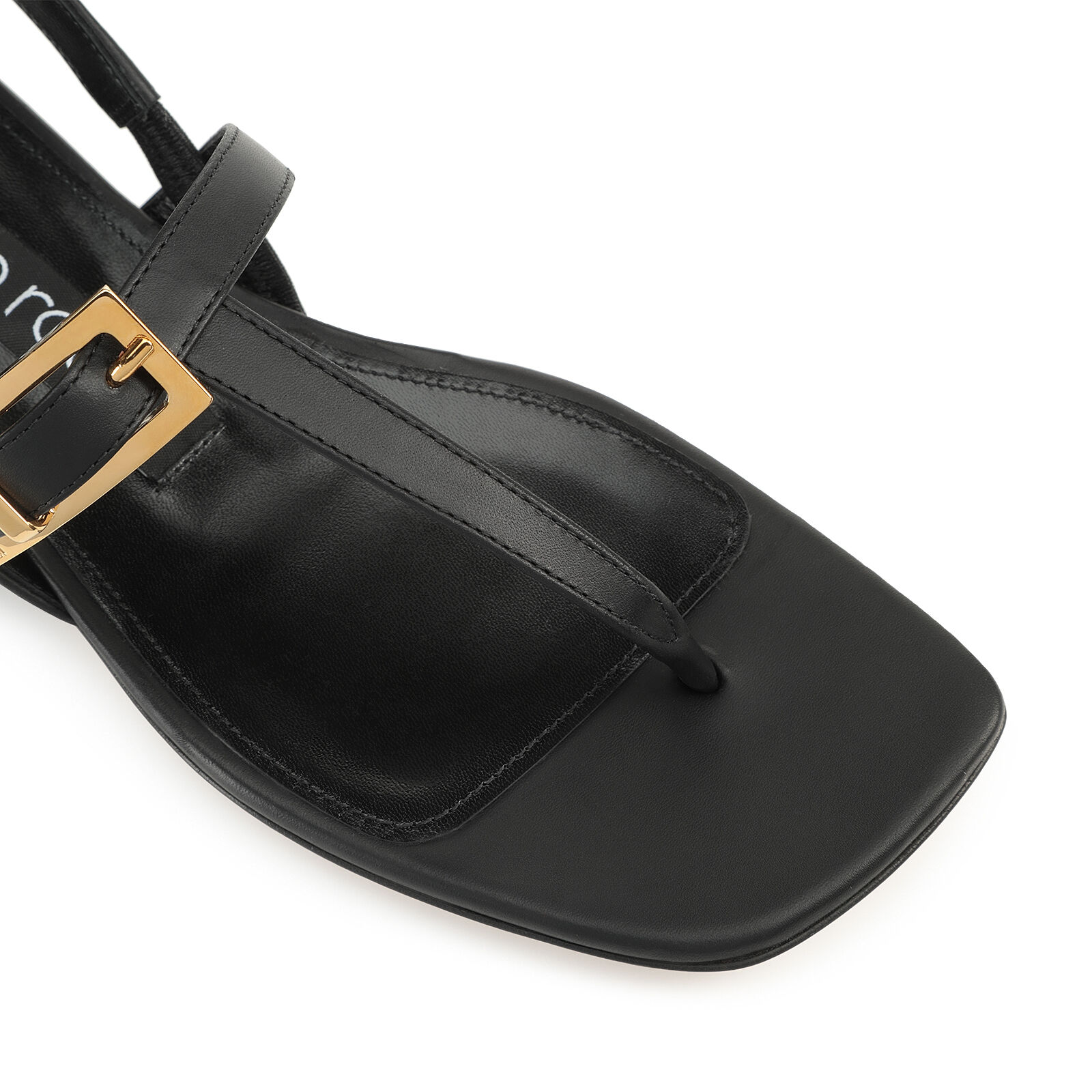 Sandals Black Low heel: 15mm, sr Nora | Sergio Rossi