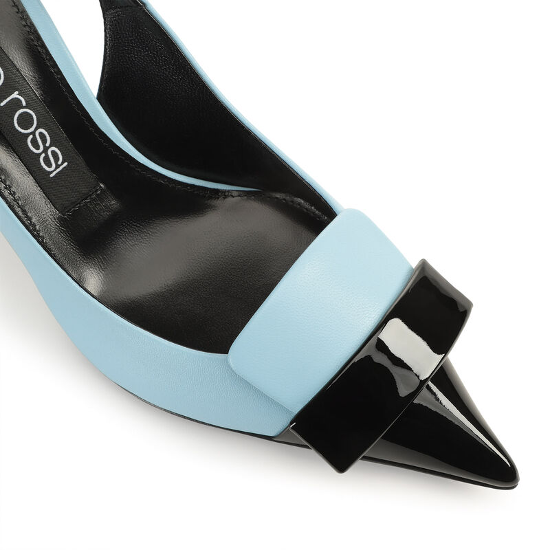 sr1 - Slingbacks Nero/Blue Paradise