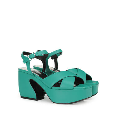 Sandals Green Low heel: 45mm, SI ROSSI - Sandals Kentia 2