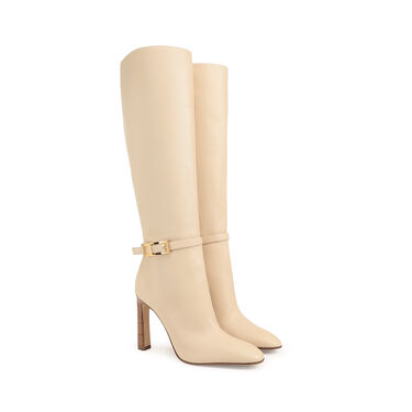 Bottes Blanc Talon haut: 100mm, sr Nora - Boots Chalk 2