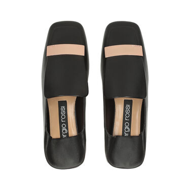 Mocassins Noir Talon plat: 5mm, sr1 - Slippers Black 2