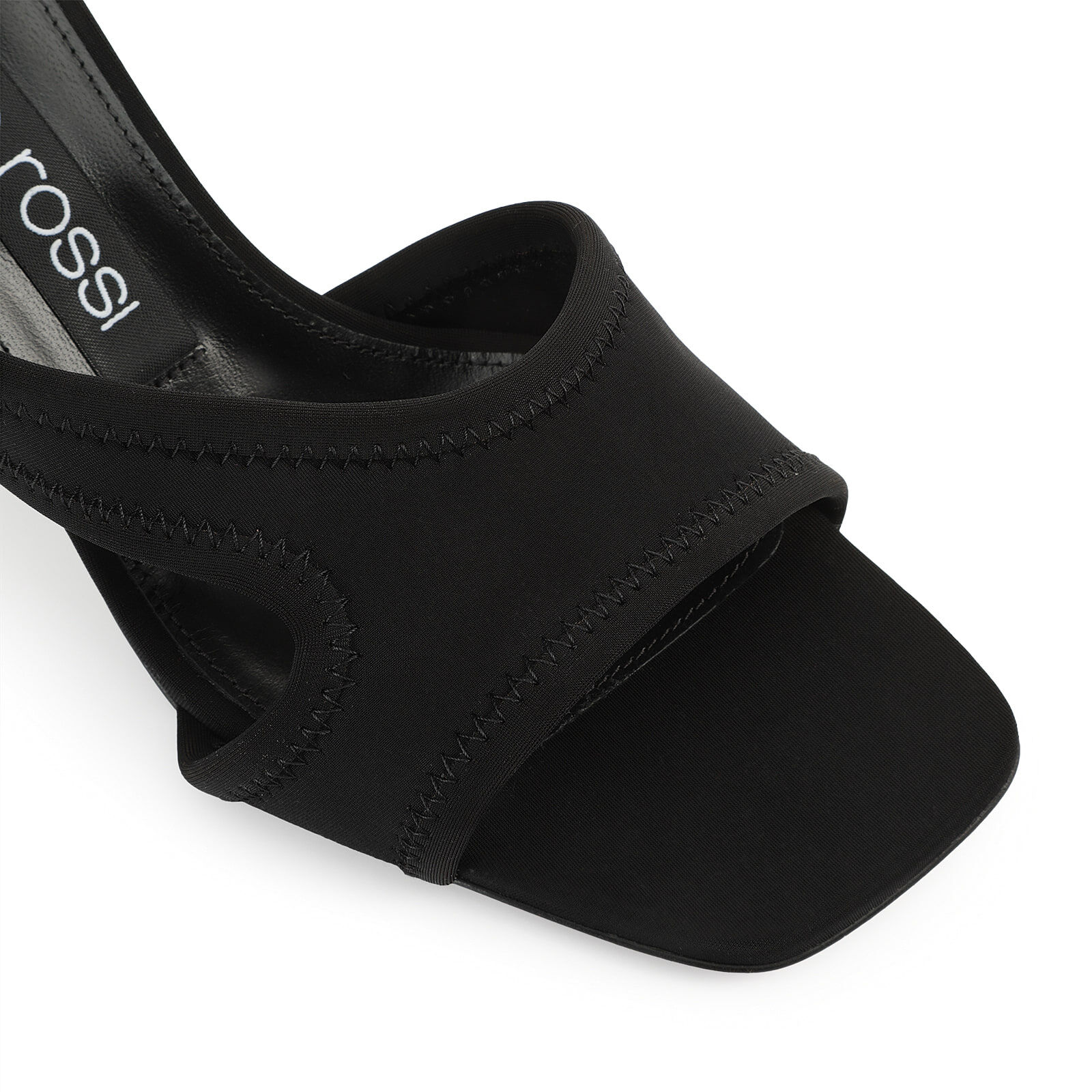 Sandal noir hot sale a talon