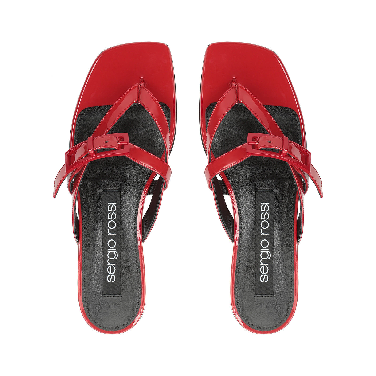 Sandali Rosso Tacco basso 15mm sr Nora Sandali Carminio