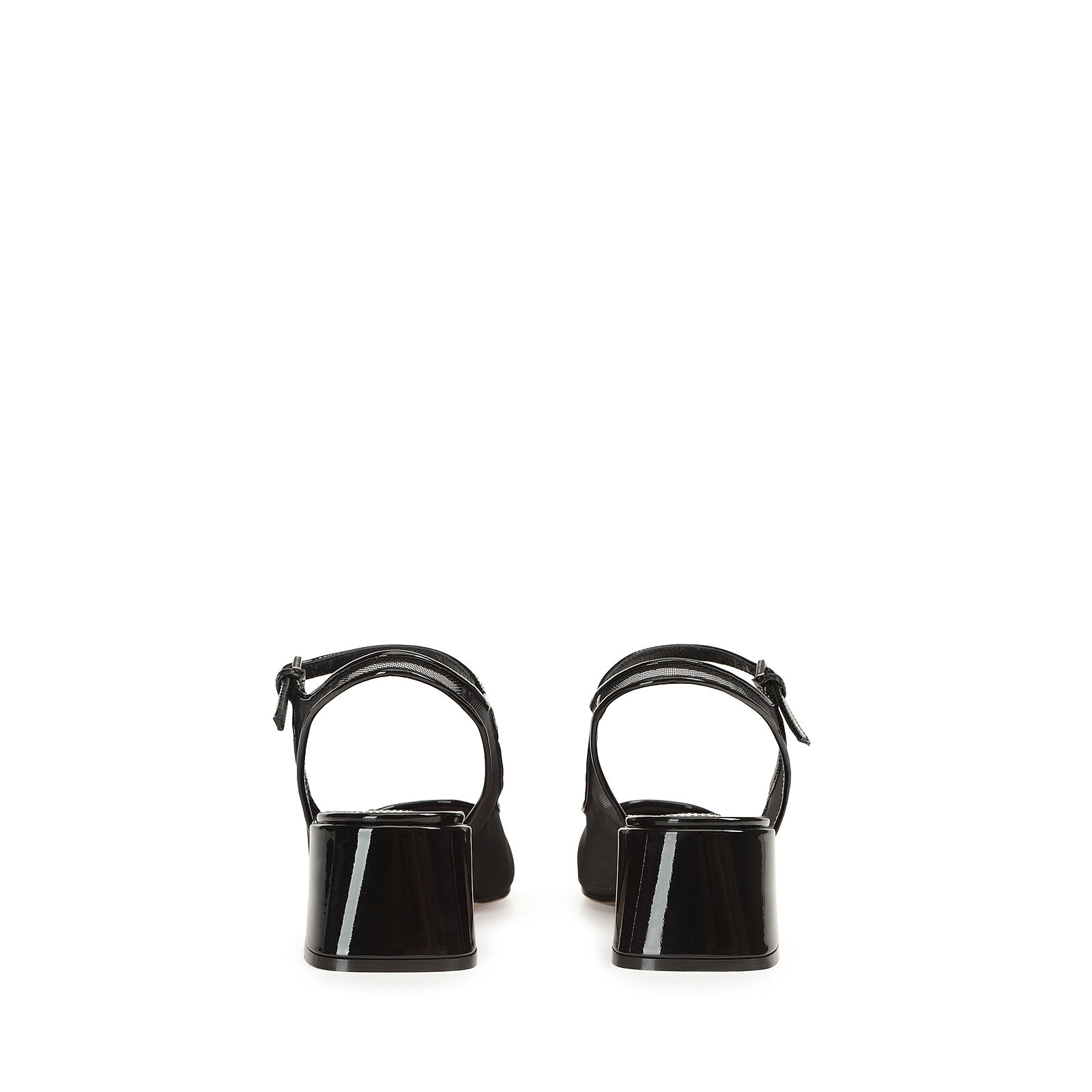 【Sergio Rossi】Sr Aracne スリングバック パンプス 95mm 黒 白 Sergio Rossi／SR スリングバック パンプス 95mm Black・White