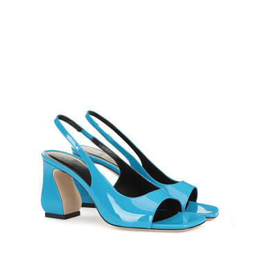 Chaussures à bride arrière Bleu Hauteur du talon: 80mm, SI ROSSI  - Slingbacks Maiolica 2