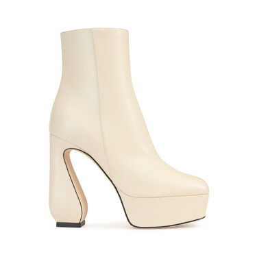 Booties White High heel: 85mm, SI ROSSI - Booties Chalk 2