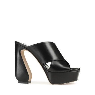 Sandals Black High heel: 90mm, SI ROSSI - Sandals Black 2