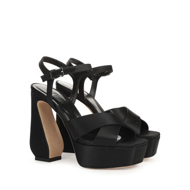 Sandals Black High heel: 90mm, SI ROSSI  - Sandals Black 2