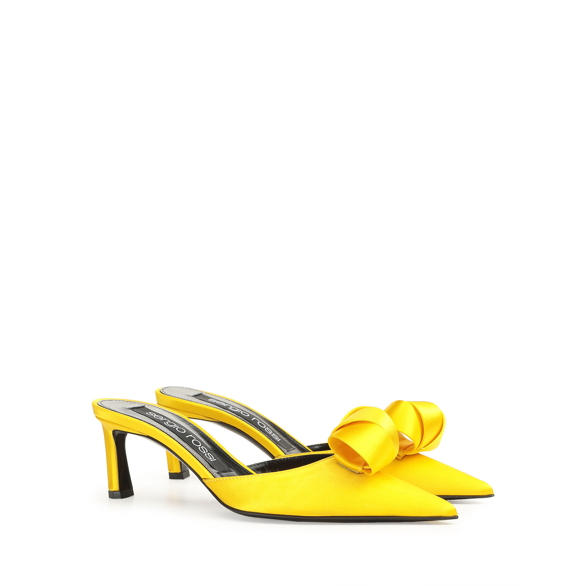 【特別訳あり特価】 Mules Mimosa Mules - Bigoudi sr 60mm, heel: Mid Yellow 靴