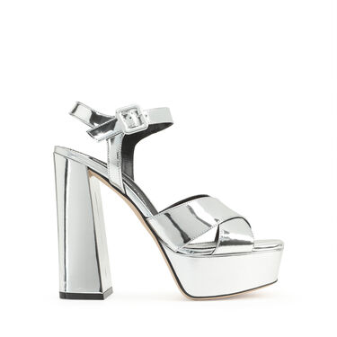 Sandals Grey High heel: 90mm, sr Alicia Platform - Sandals Argento 2