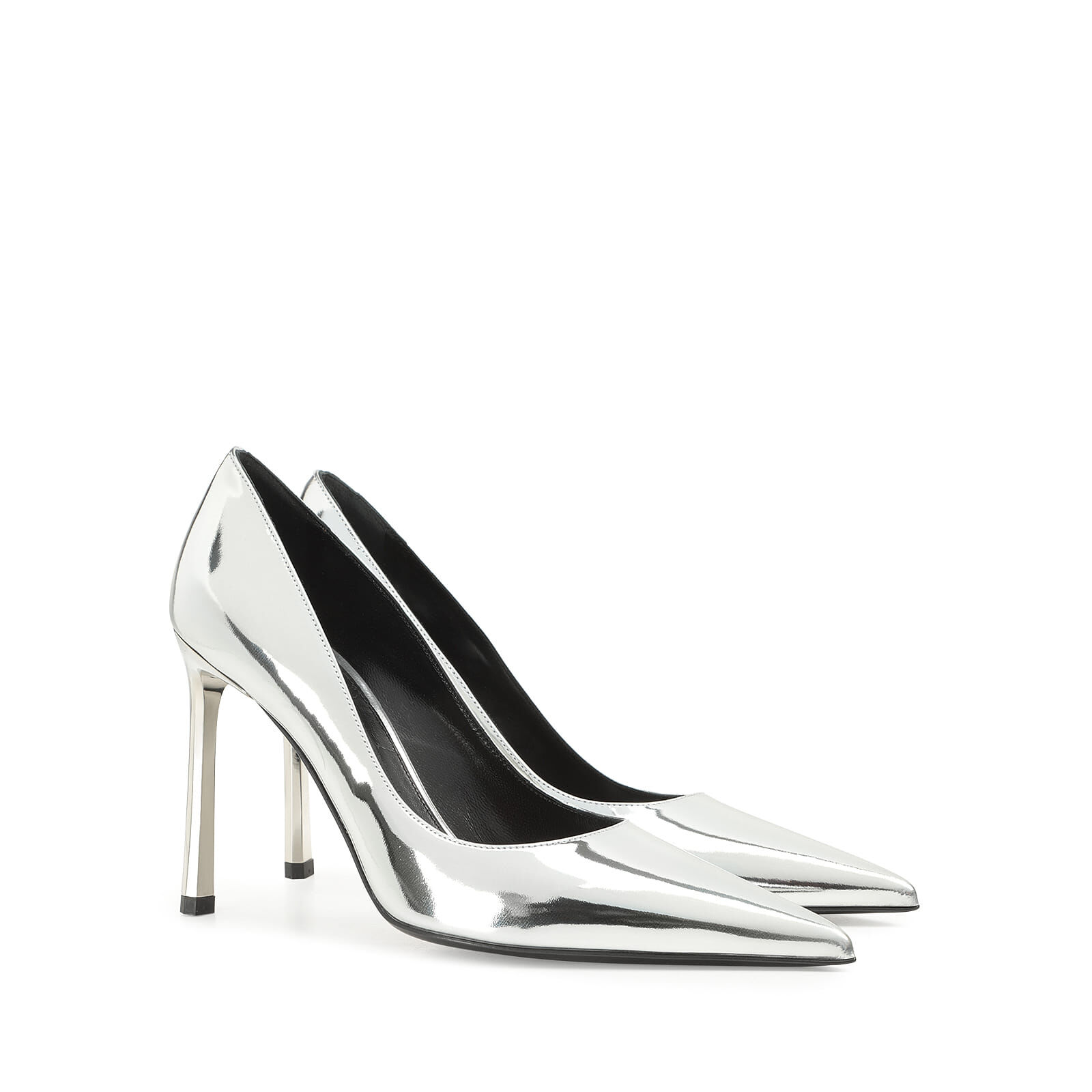 Decolletè argento tacco alto new arrivals