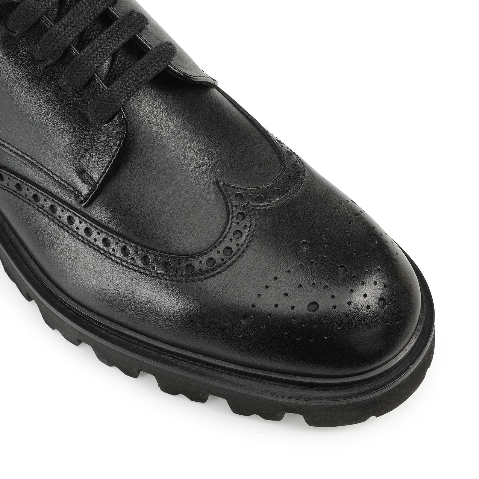 Lace up derby Black Low heel 20mm sr Signature Lace up derby