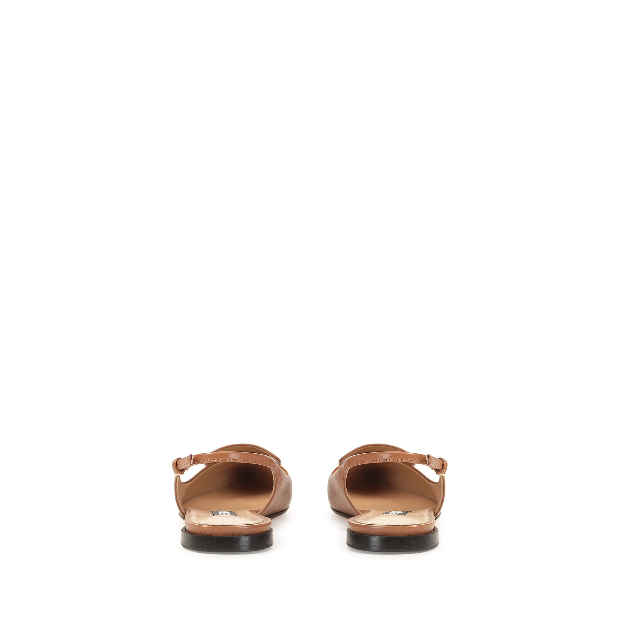 ★秀逸スリングバック★Sergio Rossi/sr1-Slingbacks Macadamia Slingbacks Brown Flat: 10mm, sr1 - Slingbacks Macadamia