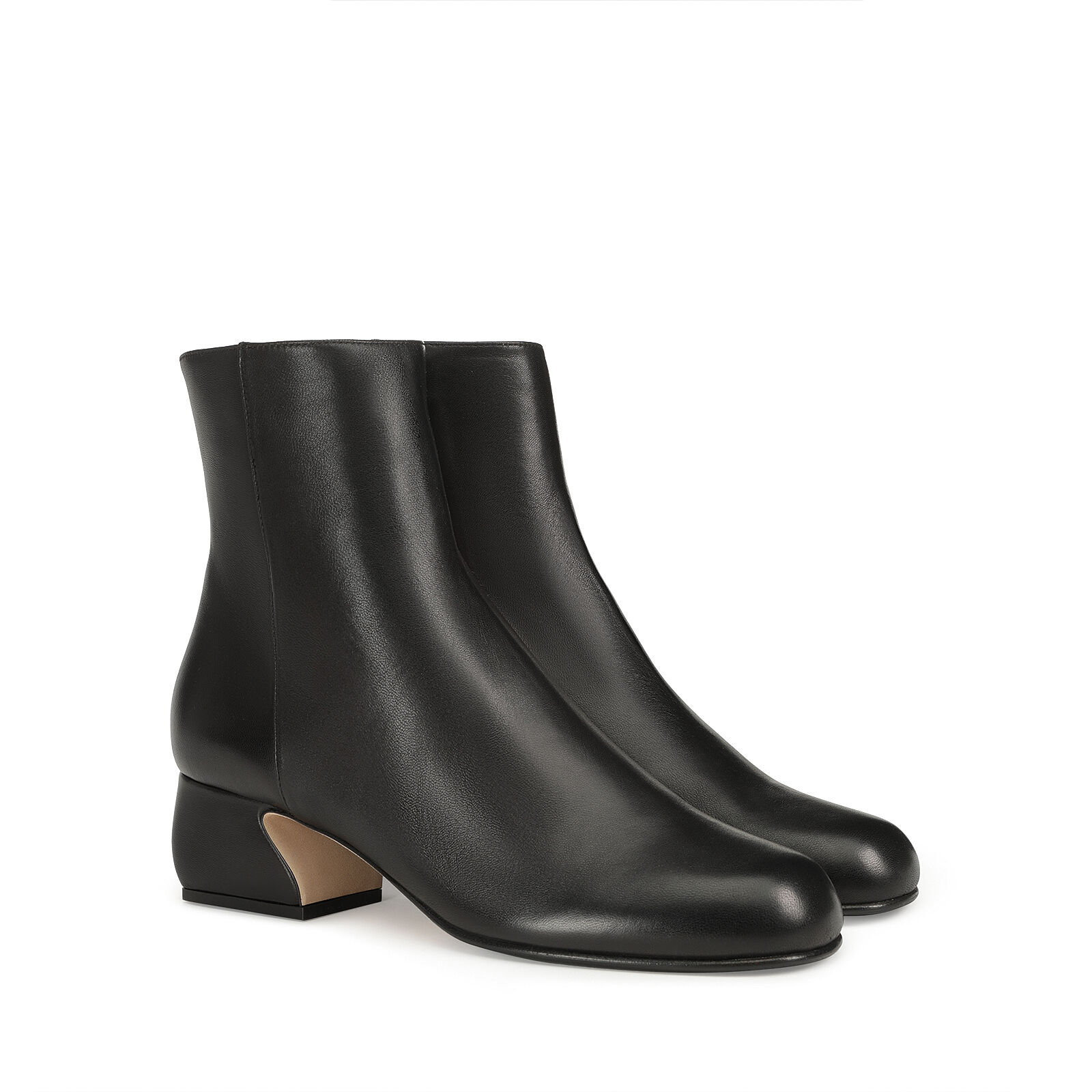 Gray booties cheap low heel