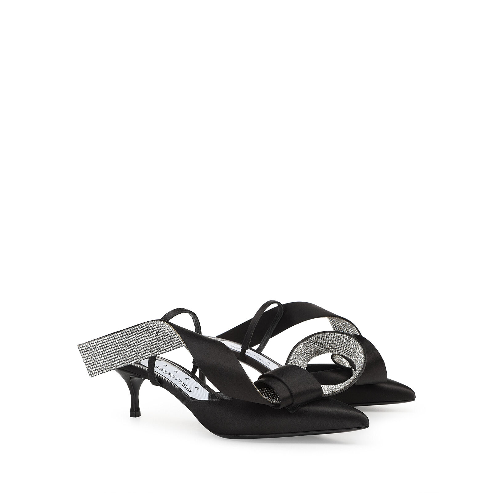 Black mid cheap heel shoes