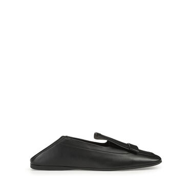 Mocassins Noir Talon plat: 5mm, sr1 - Slippers Black 2