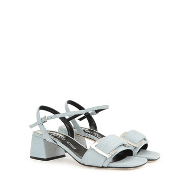 Sandals light blue Low heel: 45mm, sr Prince  - Sandals Light Blue 2