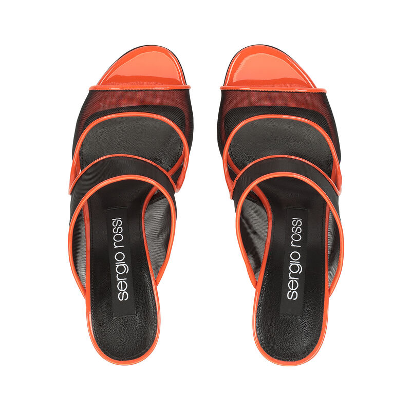 Godiva - Sandals Mandarine+Black