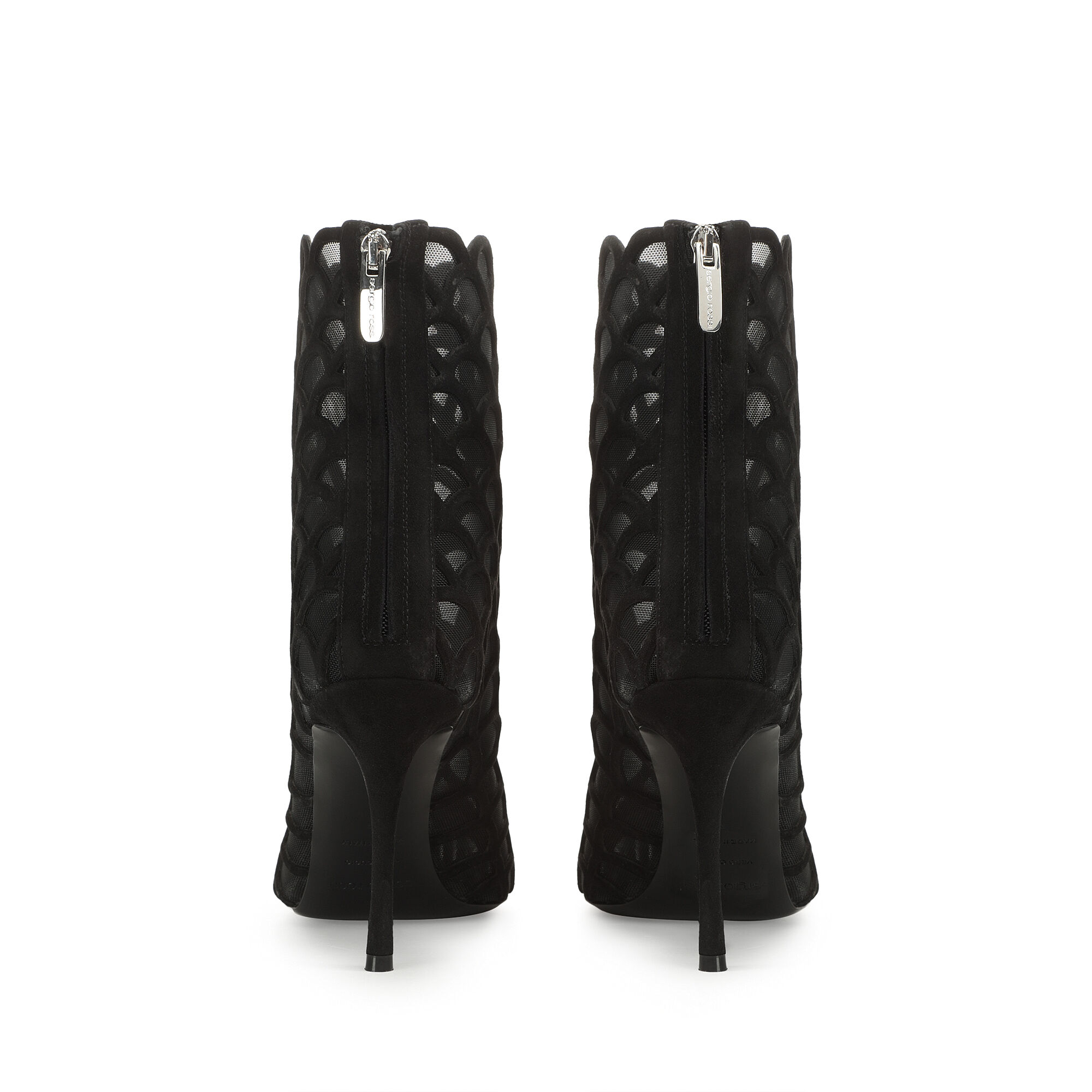 VIP価格☆【Sergio Rossi】BLACK 9cm SR Mermaid ブーツ Sandals Black High heel: 90mm, sr Mermaid - Booties Black