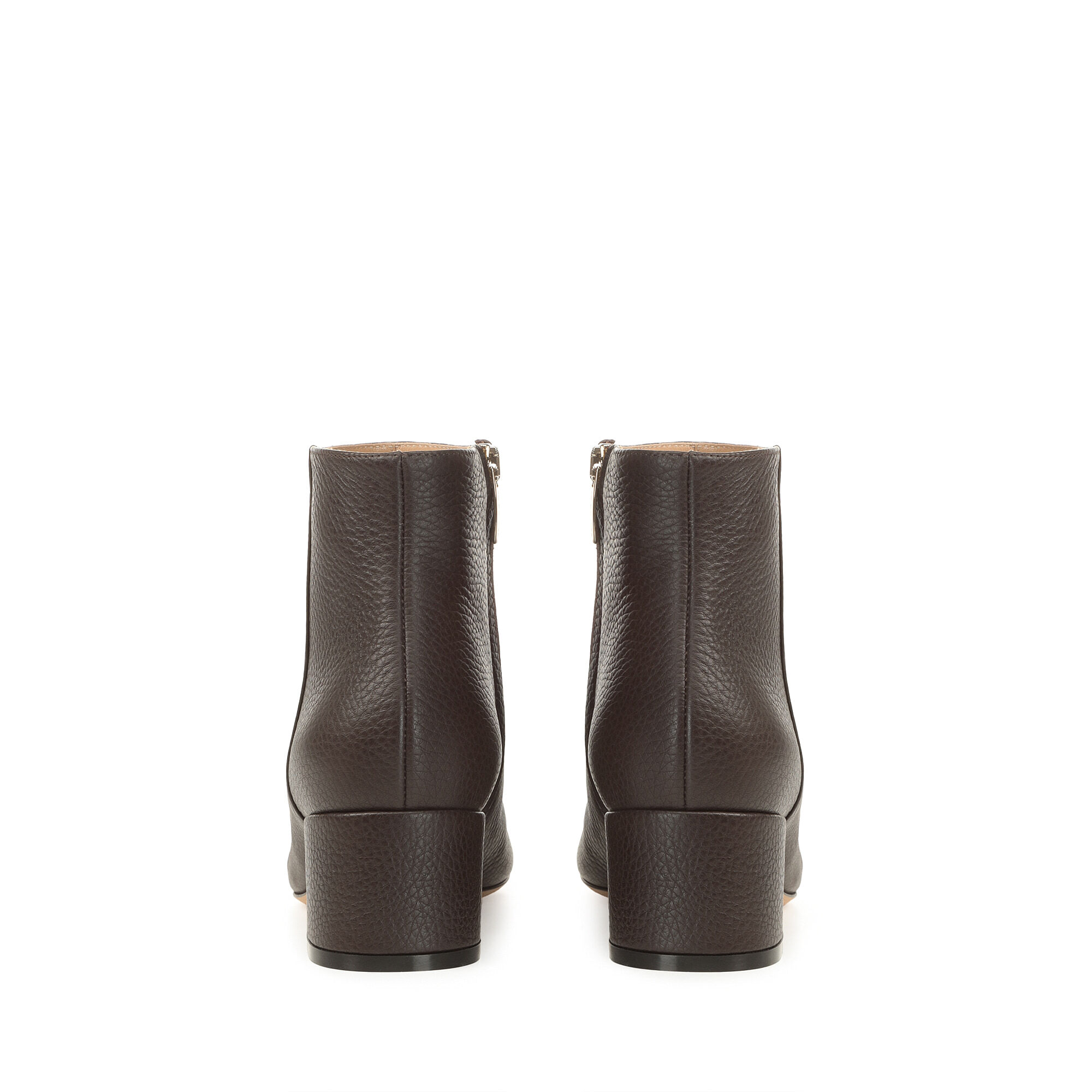Booties Brown Low heel: 45mm, Virginia - Booties Fondente