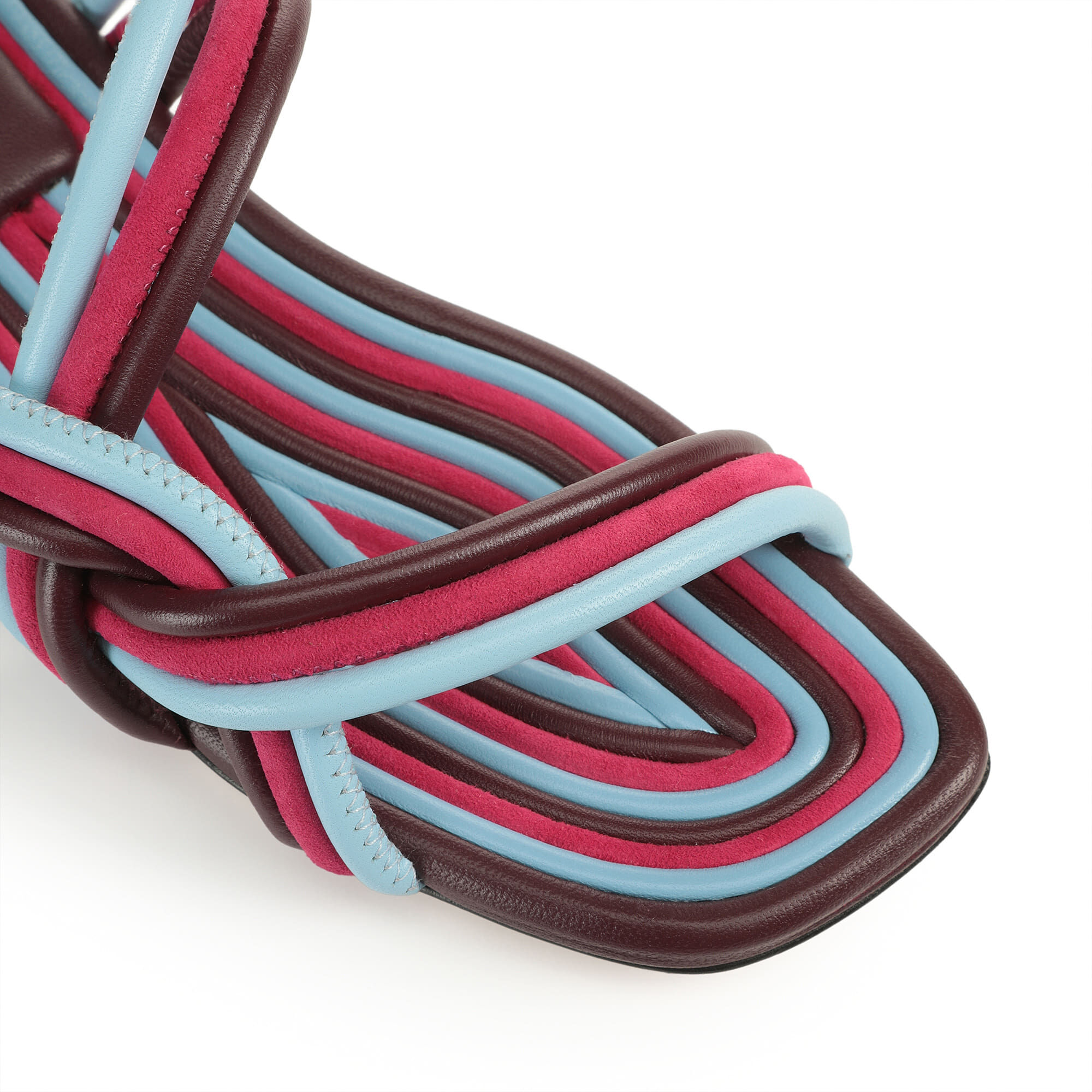 ★夏の足元にSS25★Sergio Rossi★ ssr Watamu - Sandals Wine Sandali Rosso Tacco basso: 15mm, sr Watamu - Sandali Wine