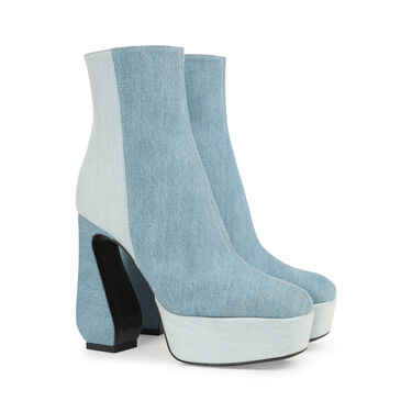 ブーティ ブルー ハイヒール: 85mm, SI ROSSI - Booties Blue 2