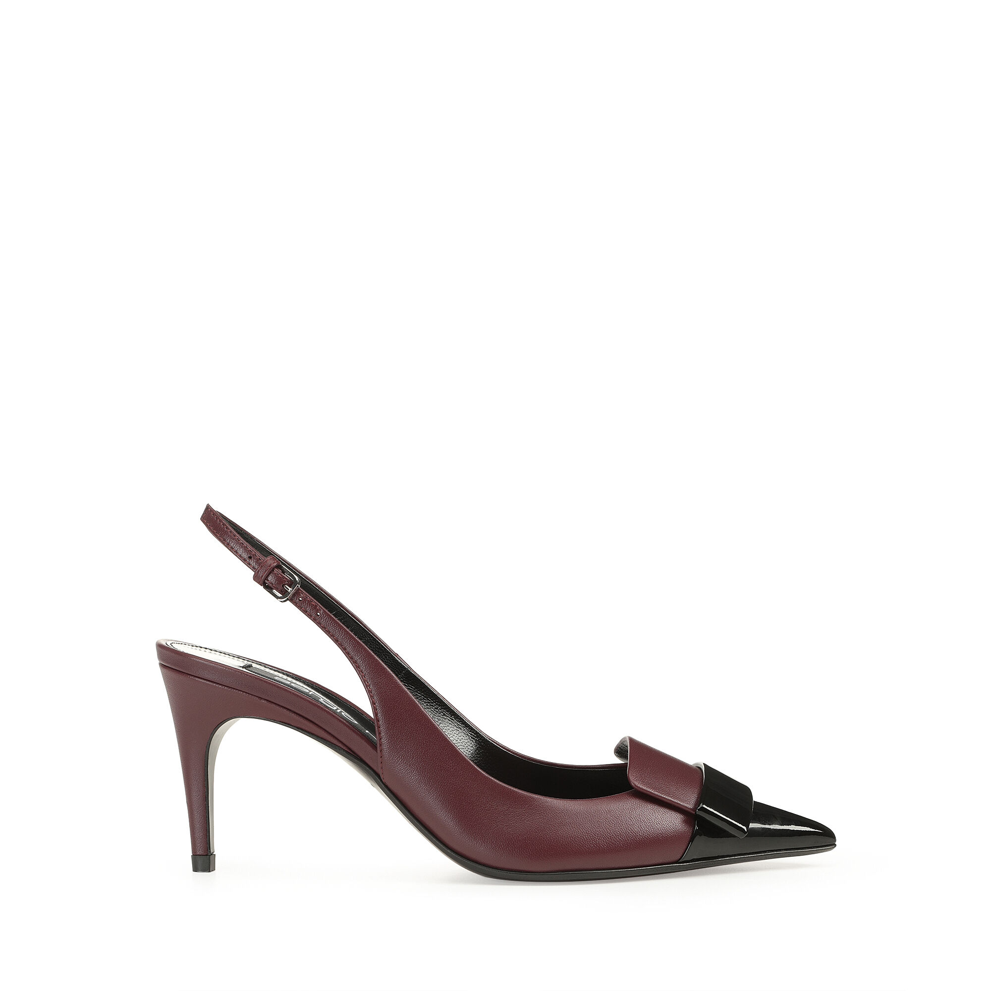 スリングバック レッド ミッドヒール: 75mm, sr1 - Slingbacks Wine | Sergio Rossi
