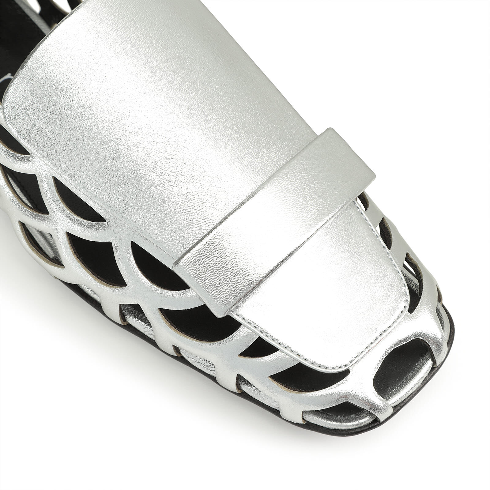 Mocassini Grigio Senza tacco 5mm sr1 Mermaid Mocassini Argento Sergio Rossi