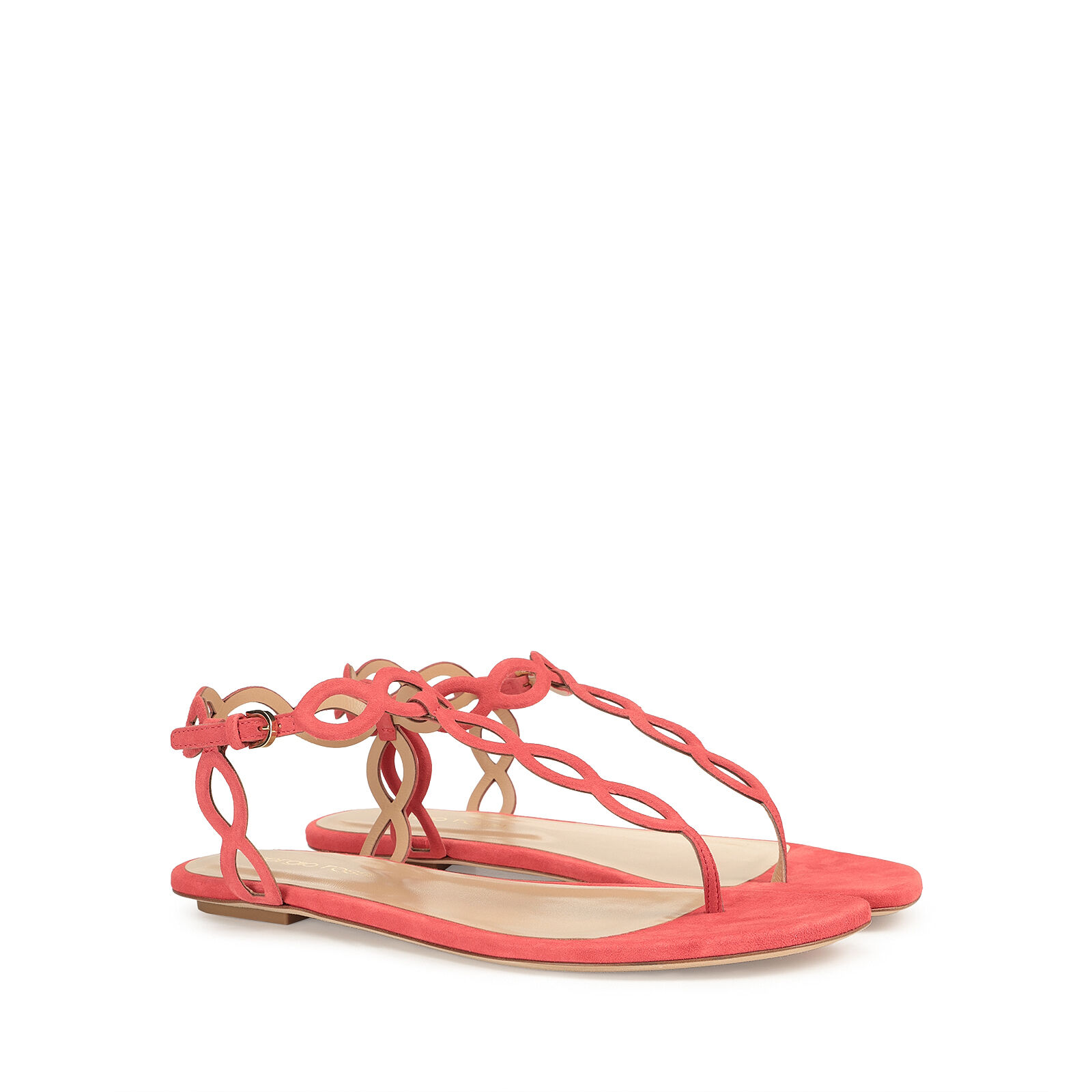 Coral red sandals sales